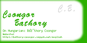 csongor bathory business card